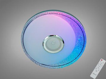 Смарт LED люстра біла RGB 70 Вт Bluetooth DB-8308/400RGB+MP3 фото