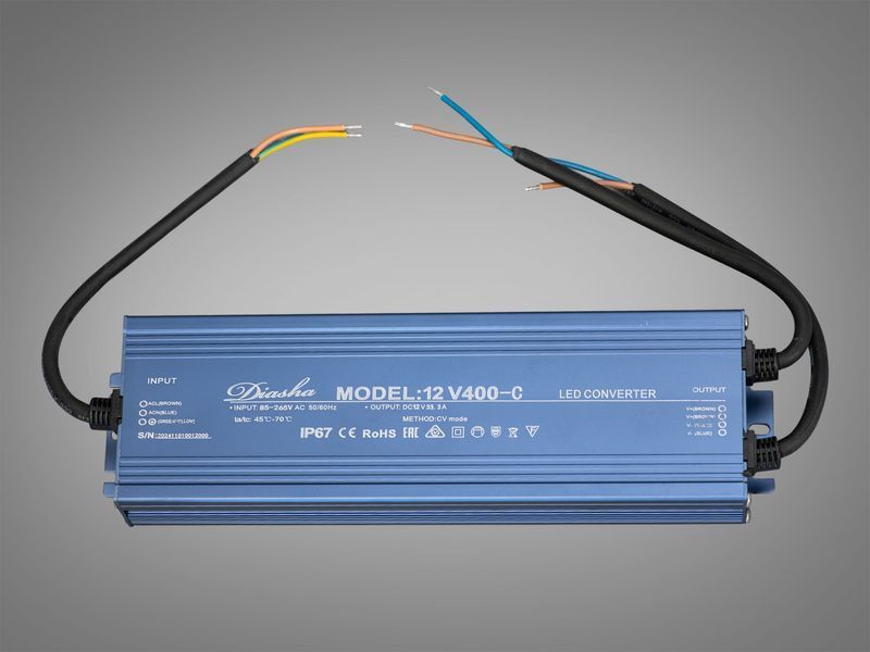 Блок живлення 12В, для підключення LED стрічки, 400Вт, 33.3А NP-12v-400w-IP67 фото