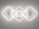 Біла LED люстра під стелю з пультом, підсвіткою та дімером, 75W A8160/2+1BK 3col dim фото 3