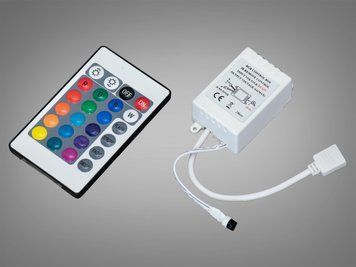 Контролер з ДУ для RGB стрічки PC-K8-RGB-24KEY-IR фото