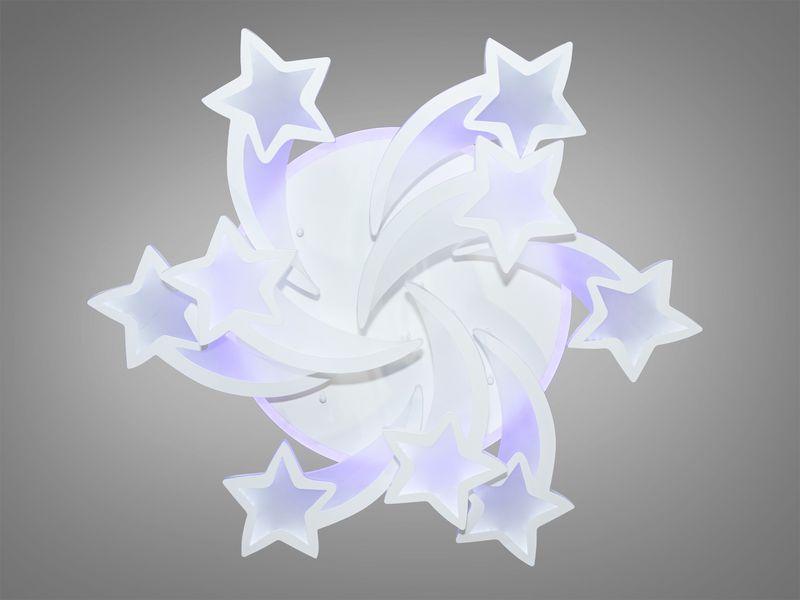 Ексклюзивна LED люстра з пультом для дитячої кімнати, 150W, біла 8163/6+3WH 3col dim фото