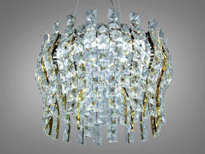 Підвісна люстра кришталева світлодіодна 30Вт 3038/400SGD фото