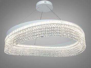 Підвісна люстра Diasha LED біла 100Вт 18м2 P7027/D800WH фото