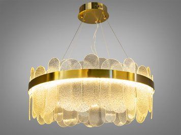 Класична підвісна кришталева люстра Diasha, золото, LED 120 Вт 803/600SGD фото